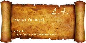Luzsa Arnold névjegykártya